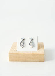 Boucles d’oreilles fermeture fermoir clips argent TATA GISELE femme
