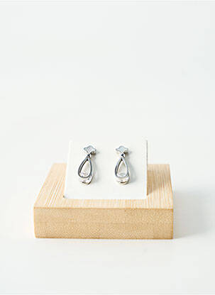 Boucles d’oreilles fermeture fermoir clips argent TATA GISELE femme