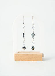 Boucles d’oreilles matériaux métal argent TATA GISELE femme