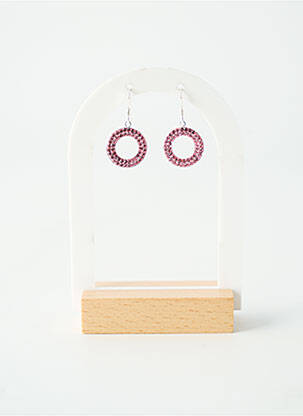 Boucles d’oreilles matériaux argent rose TATA GISELE femme