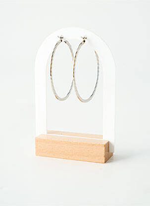 Boucles d’oreilles fermeture fermoir clips argent TATA GISELE femme