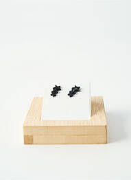 Boucles d’oreilles noir TATA GISELE femme