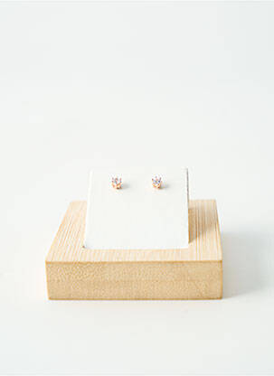 Boucles d’oreilles ornement oxyde de zirconium rose TATA GISELE femme