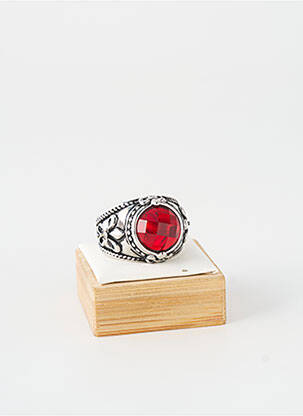 Bague ornement pierre rouge TATA GISELE homme