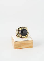 Bague ornement pierre noir TATA GISELE homme