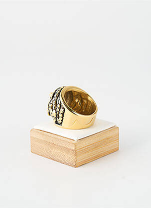 Bague ornement pierre noir TATA GISELE homme