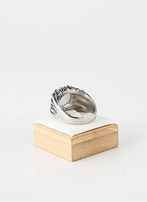 Bague ornement pierre noir TATA GISELE homme