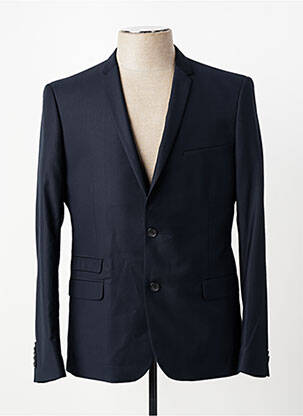 Blazer finition intérieure doublure imprimée bleu IZAC homme