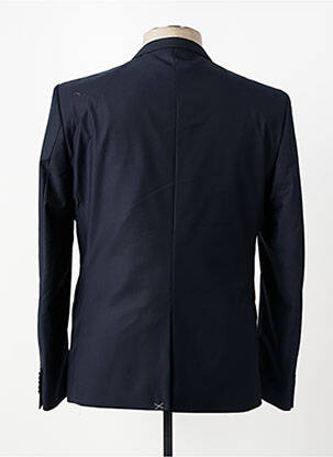 Blazer finition intérieure doublure imprimée bleu IZAC homme
