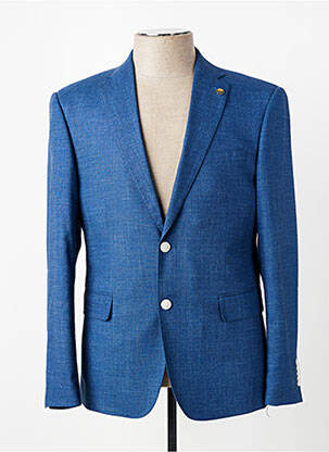 Blazer tissage chiné bleu IZAC homme