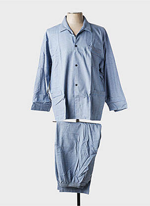 Pyjama coupe droite bleu PIERRE CLARENCE homme