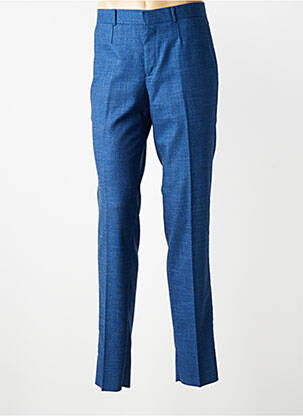 Pantalon slim tissage chiné taille normale bleu IZAC homme