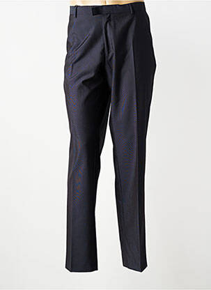 Pantalon droit tissage popeline taille normale bleu THOMAS GOODWIN homme