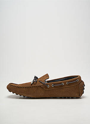 Chaussures bâteau bout carré bout carré marron IZAC homme