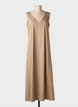 Robe longue sans manche sans manche marron ROBE LEGERE BY VERA MONT femme