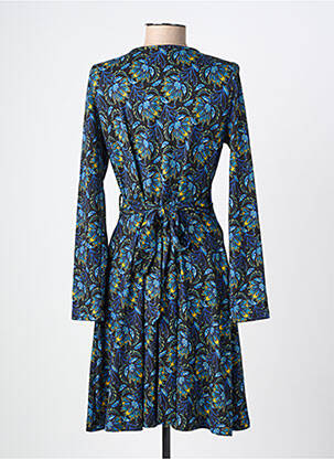 Robe mi-longue imprimé fantaisie manches longues noir LA FIANCÉE femme