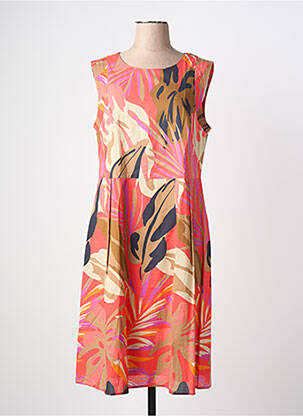 Robe mi-longue imprimé fantaisie sans manche rose BETTY BARCLAY femme