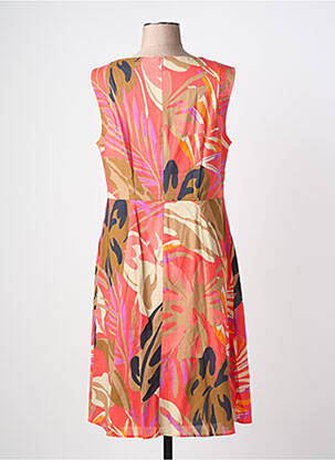 Robe mi-longue imprimé fantaisie sans manche rose BETTY BARCLAY femme