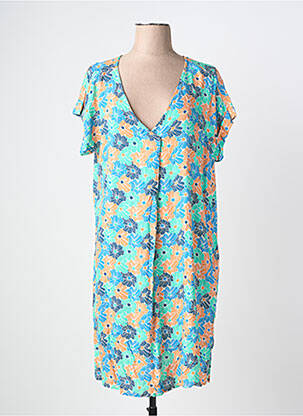 Robe courte manches courtes manches courtes bleu LA FIANCÉE femme