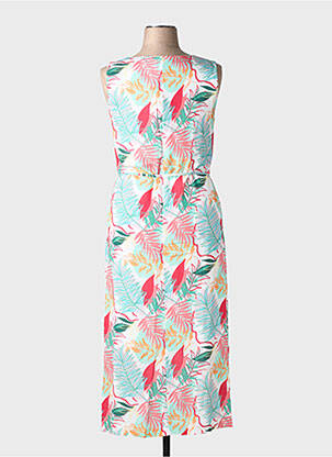 Robe longue tissage crêpe sans manche blanc GRIFFON femme