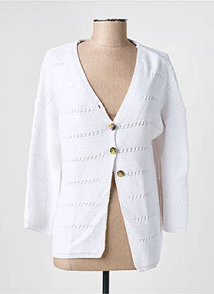 Gilet manches longues manches 3/4 blanc GRIFFON femme