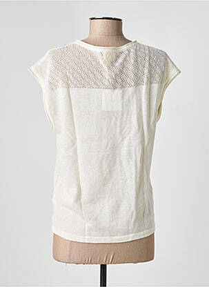 Pull coupe cintrée manches courtes beige LA FIANCÉE femme
