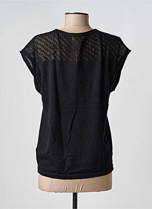 Pull coupe cintrée manches courtes noir LA FIANCÉE femme