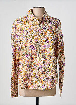 Chemisier imprimé fleurs manches longues beige MISE AU GREEN femme