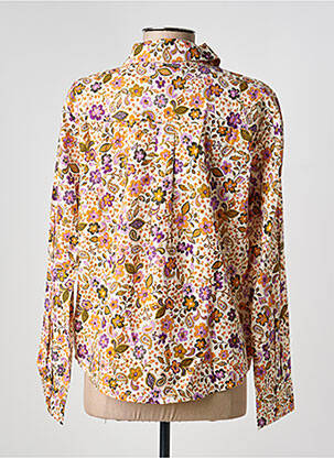 Chemisier imprimé fleurs manches longues beige MISE AU GREEN femme