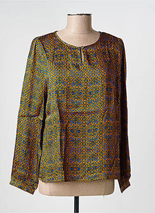 Blouse imprimé fantaisie manches longues jaune LA FIANCÉE femme