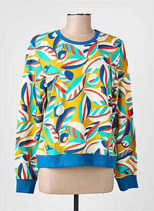 Sweat-shirt stretch manches longues bleu LA FIANCÉE femme