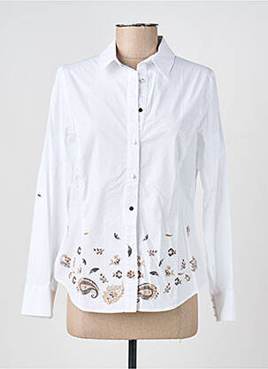 Chemisier coupe cintrée manches longues blanc MERI & ESCA femme