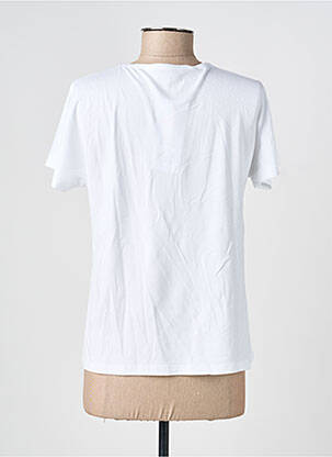 T-shirt sérigraphie avec strass manches courtes blanc GRIFFON femme