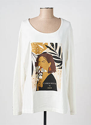 T-shirt manches longues manches longues beige MISE AU GREEN femme