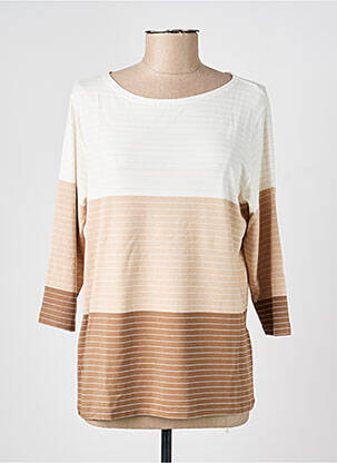 T-shirt manches 3/4 manches 3/4 beige I.ODENA femme