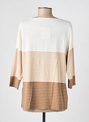 T-shirt manches 3/4 manches 3/4 beige I.ODENA femme
