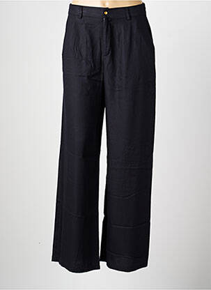 Pantalon large tissage popeline taille normale noir LA FIANCÉE femme