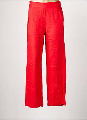 Pantalon large tissage popeline taille normale rouge LA FIANCÉE femme