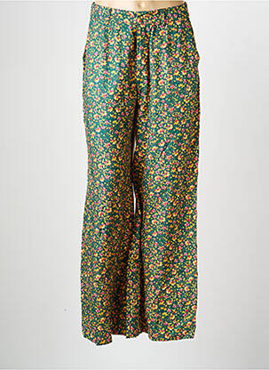 Pantalon large tissage popeline taille normale vert LA FIANCÉE femme
