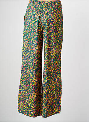 Pantalon large tissage popeline taille normale vert LA FIANCÉE femme