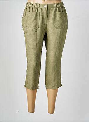 Pantacourt coupe droite taille normale vert GRIFFON femme