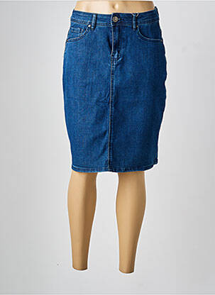 Jupe mi-longue stretch bleu GRIFFON femme