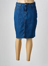 Jupe mi-longue stretch bleu GRIFFON femme