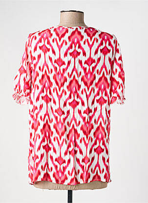 Blouse imprimé fantaisie manches courtes rouge YEST femme