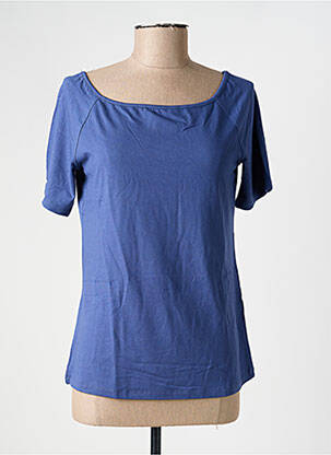 Top stretch manches courtes bleu YEST femme