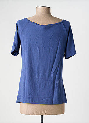 Top stretch manches courtes bleu YEST femme