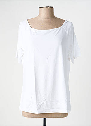Top stretch manches courtes blanc YEST femme
