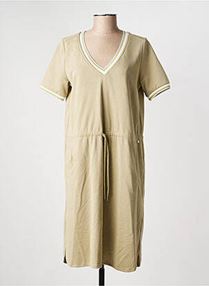 Robe mi-longue manches courtes manches courtes vert YEST femme