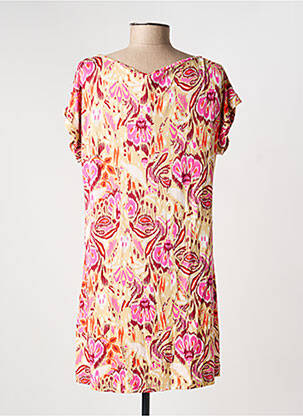 Tunique manches courtes coupe cintrée beige YEST femme