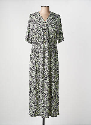 Robe longue manches courtes manches courtes vert YEST femme